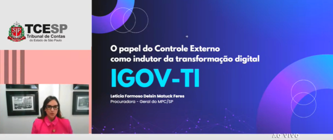 Procuradora-Geral de Contas fala do papel do Controle Externo como indutor da transformação digital em evento on-line do TCE-SP