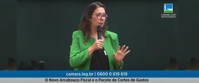 Em audiência pública, Procuradora de Contas comenta o “Novo Arcabouço Fiscal e o Pacote de Cortes de Gastos”